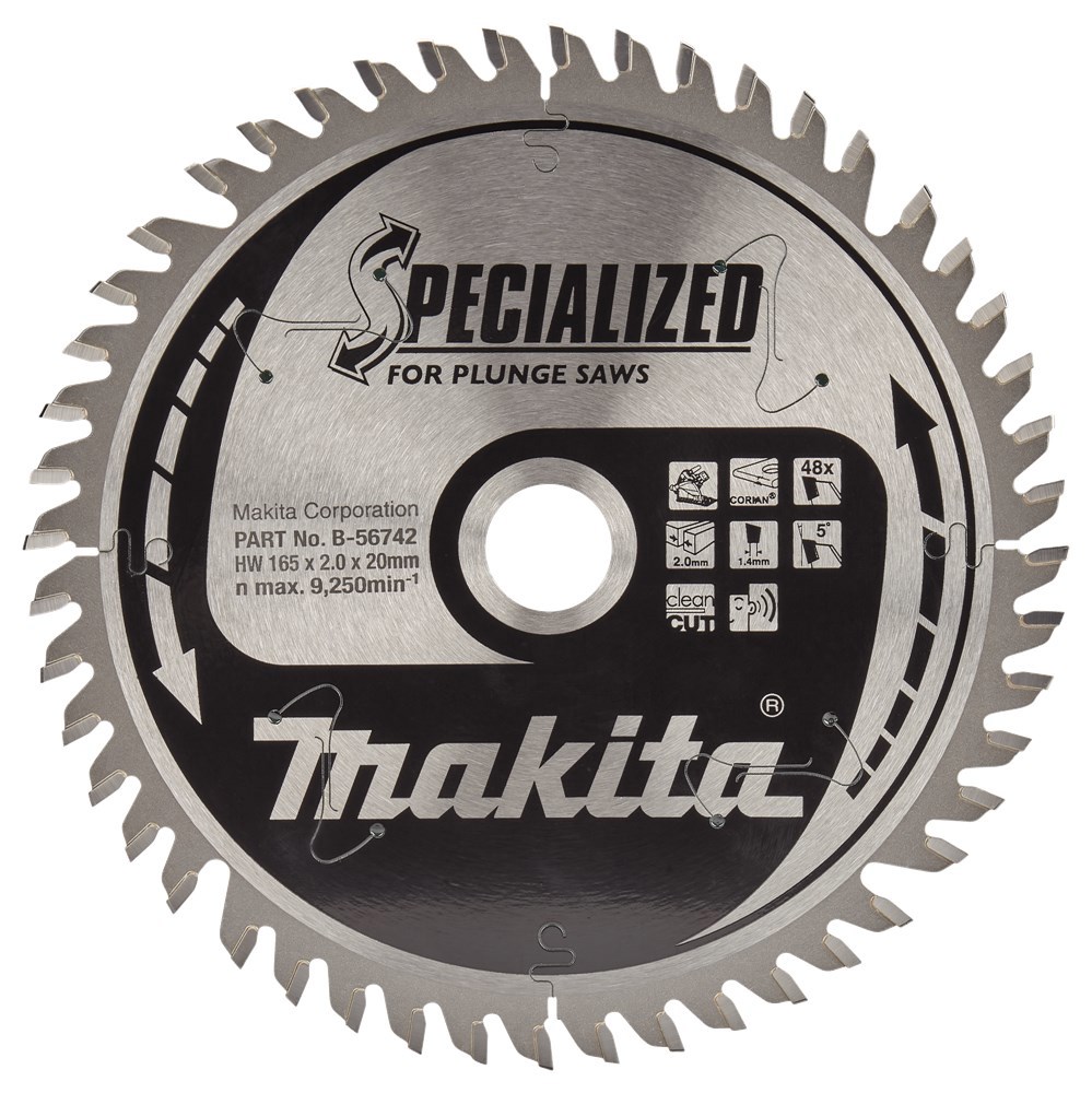 Cirkelzaagblad Hm Makita - 165X2.0X20MM 48T TCG