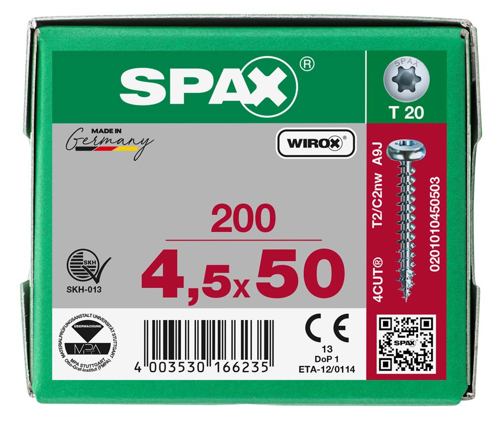 spaanplaatschroef wirox spax-6