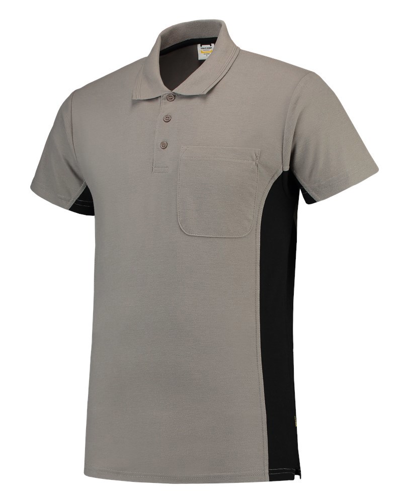 Poloshirt Bicolor Borstzak Tricorp - 202002 GRIJS/ZWART L