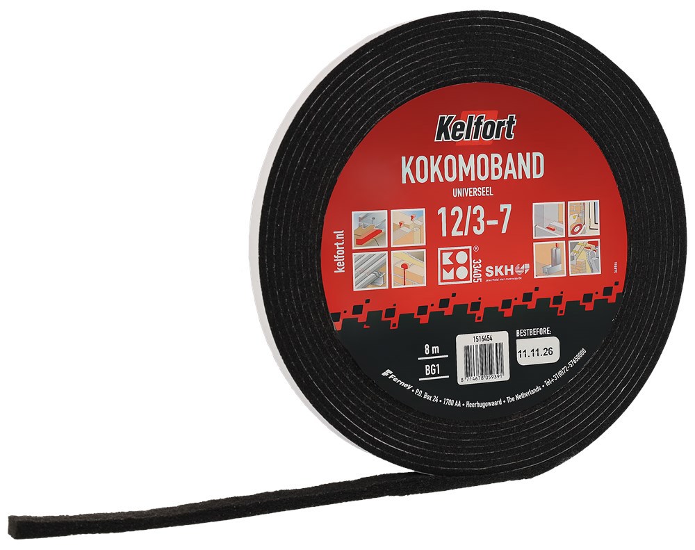 kokomoband universeel zwart kelfort