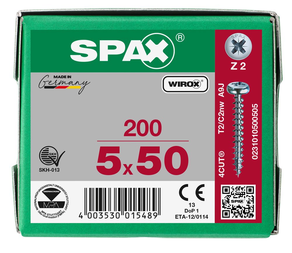 spaanplaatschroef wirox spax-6