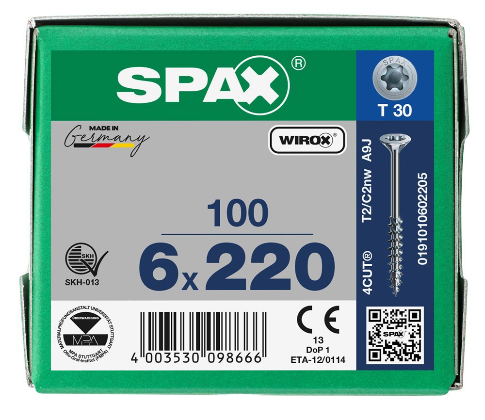 spaanplaatschroef wirox spax-6