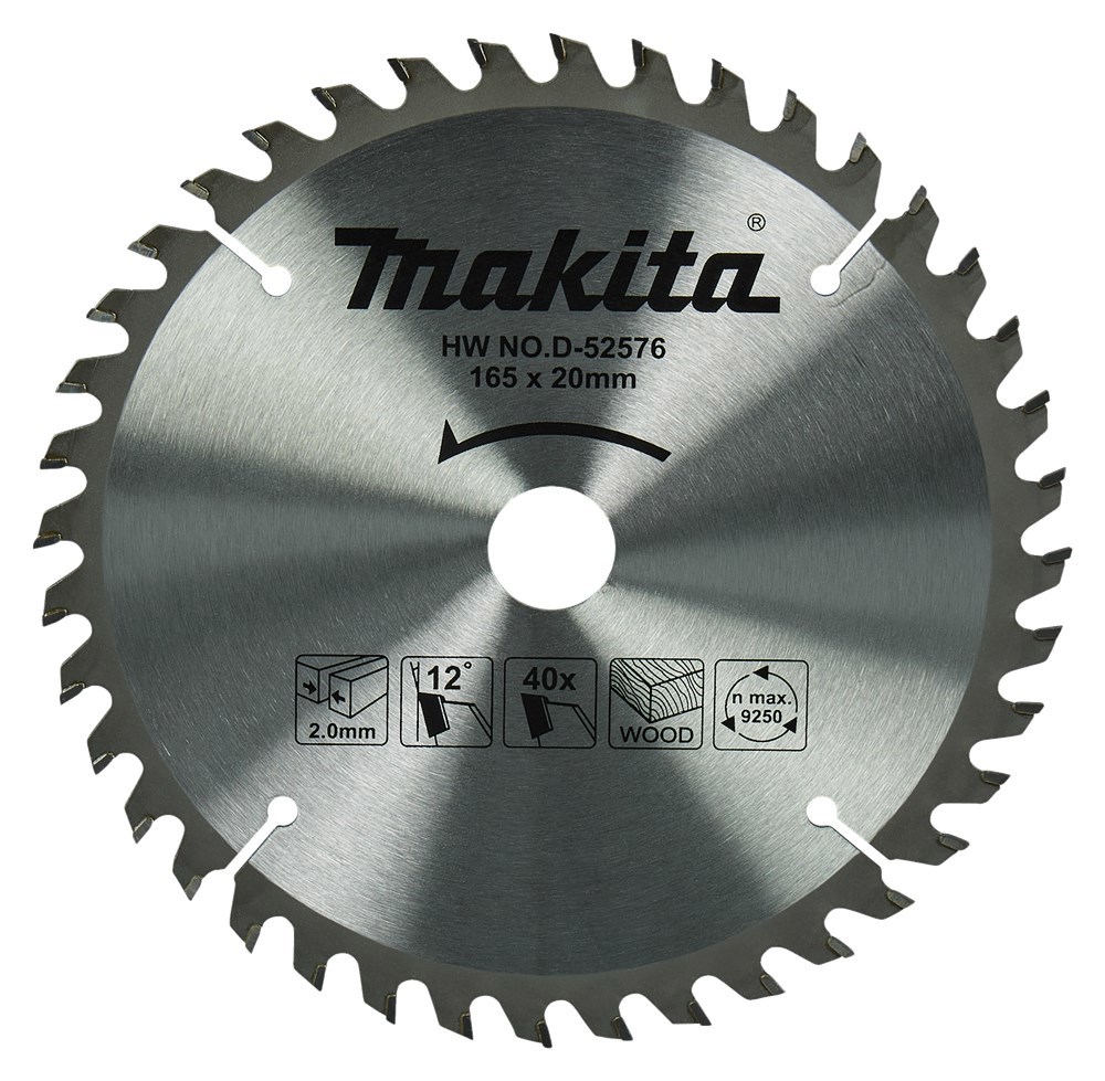 Cirkelzaagblad Hm Makita - 165X2.0X20MM 40T 0
