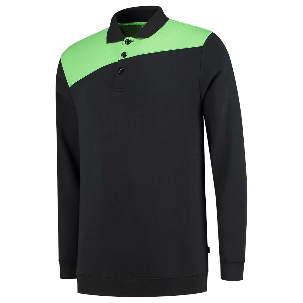 Polosweater Bicolor Naden Tricorp - 302004 ZWART/LIME XS