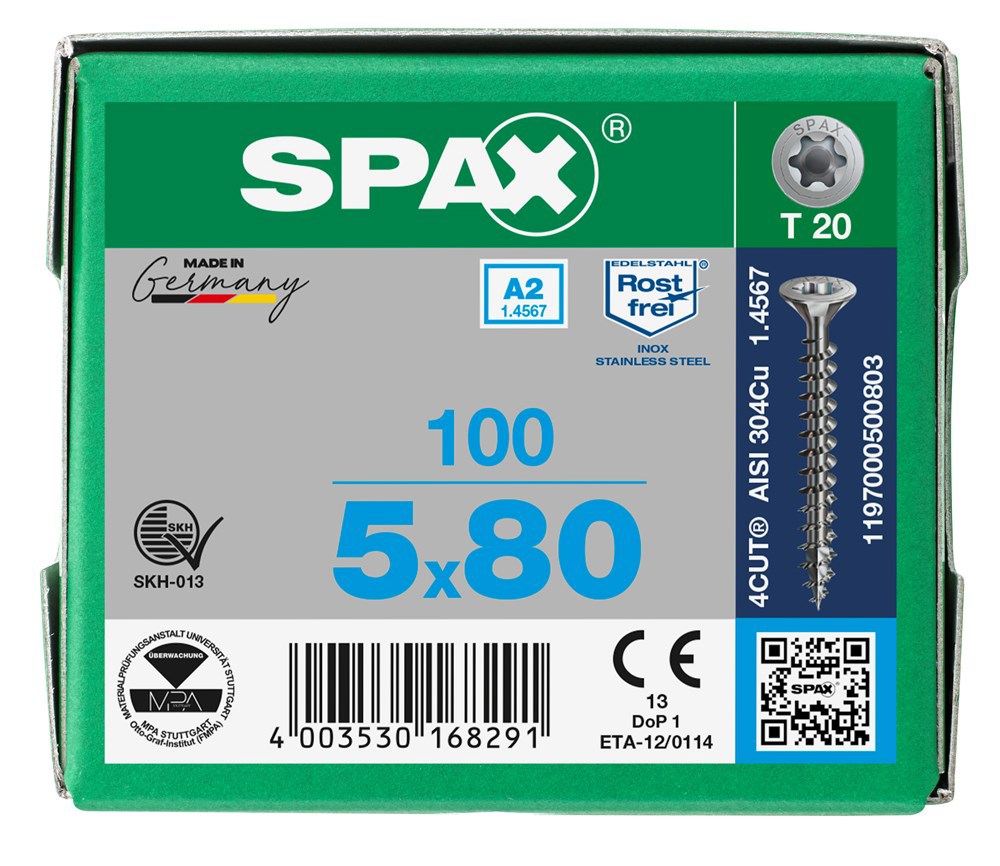 spaanplaatschroef rvs a2 spax-6