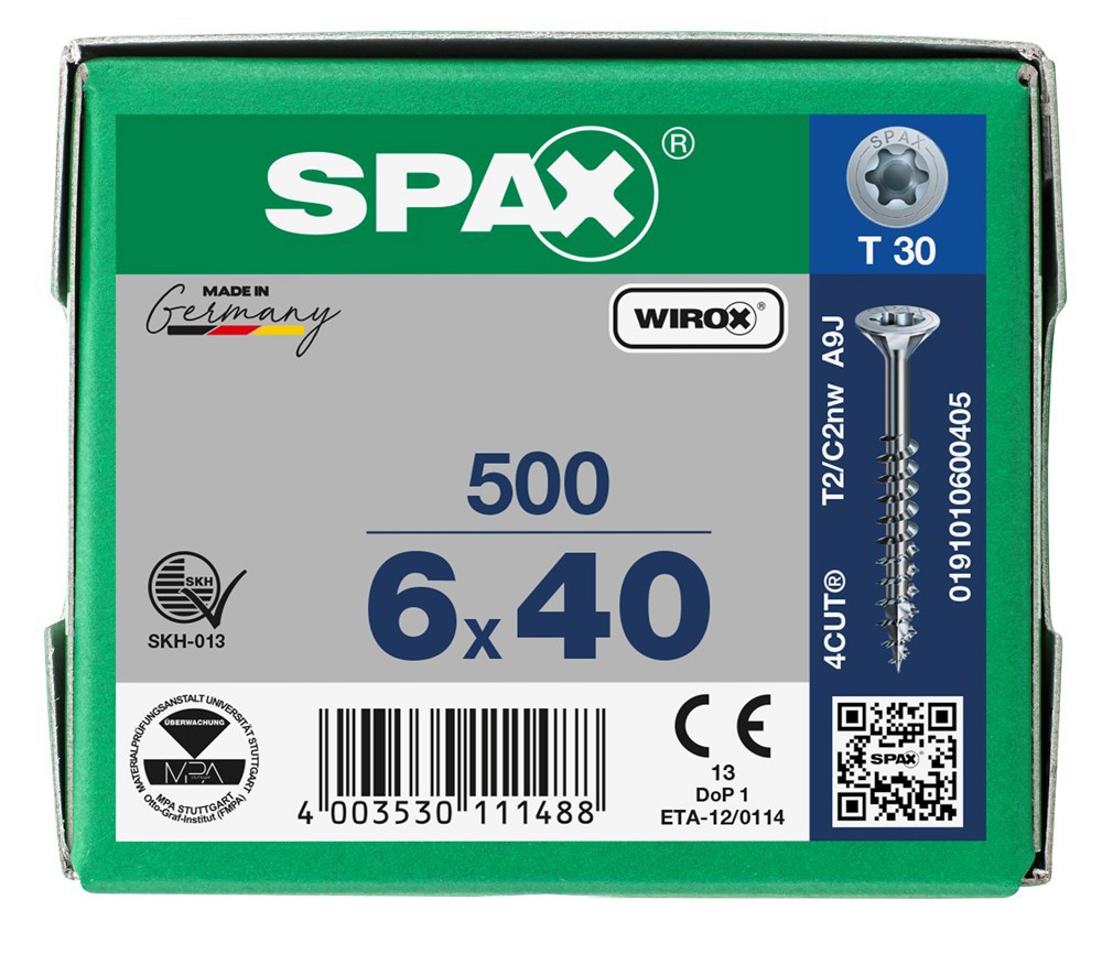 spaanplaatschroef wirox spax-6
