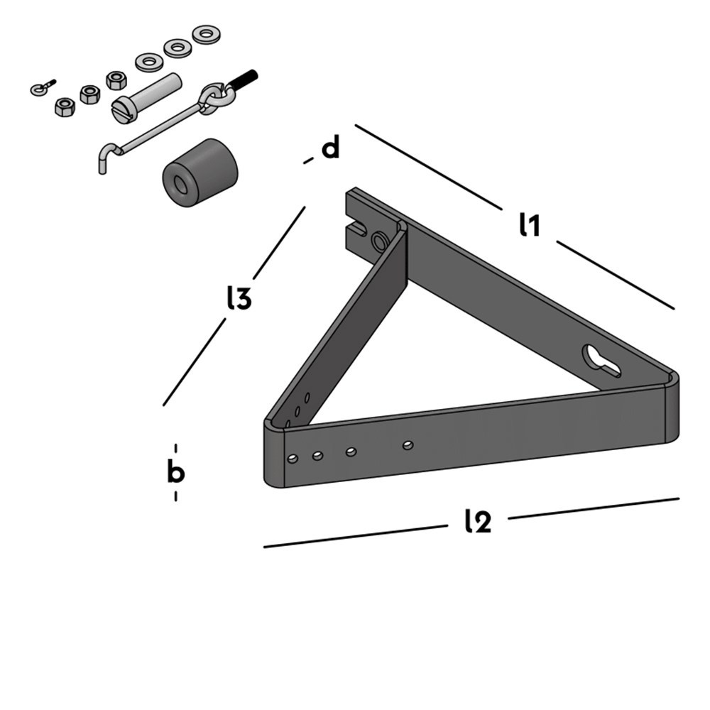 deuropvangbeugel schuin zwart epz-4
