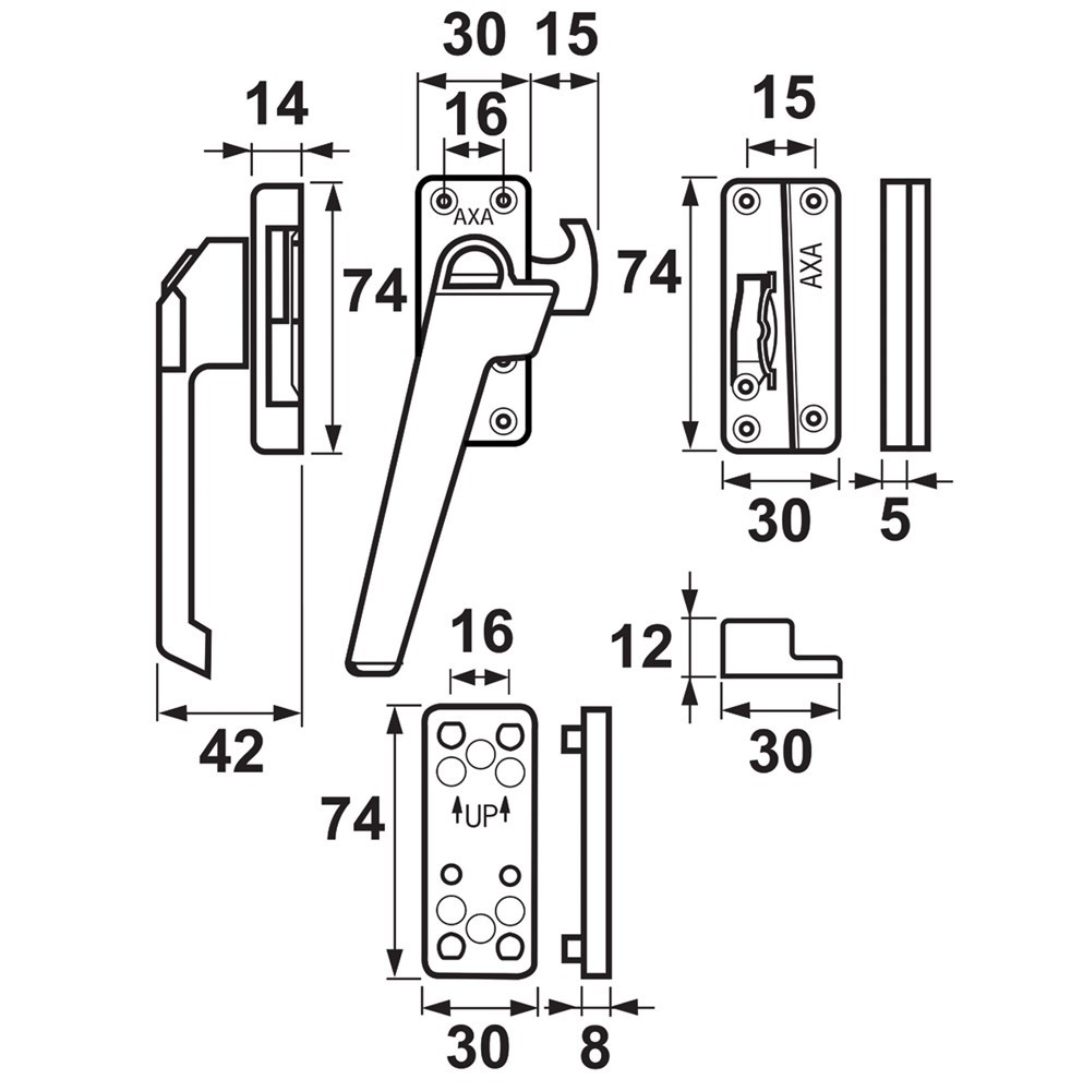 raamsluiting aluminium f1 axa-4