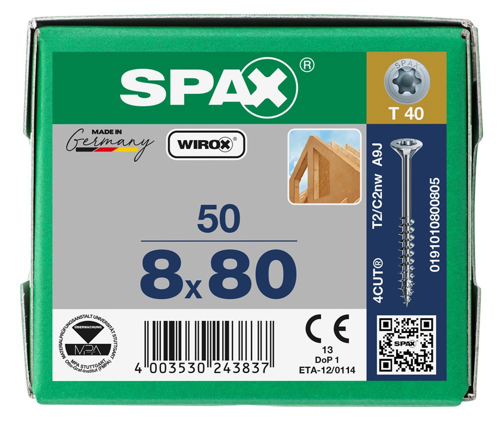 spaanplaatschroef wirox spax-6