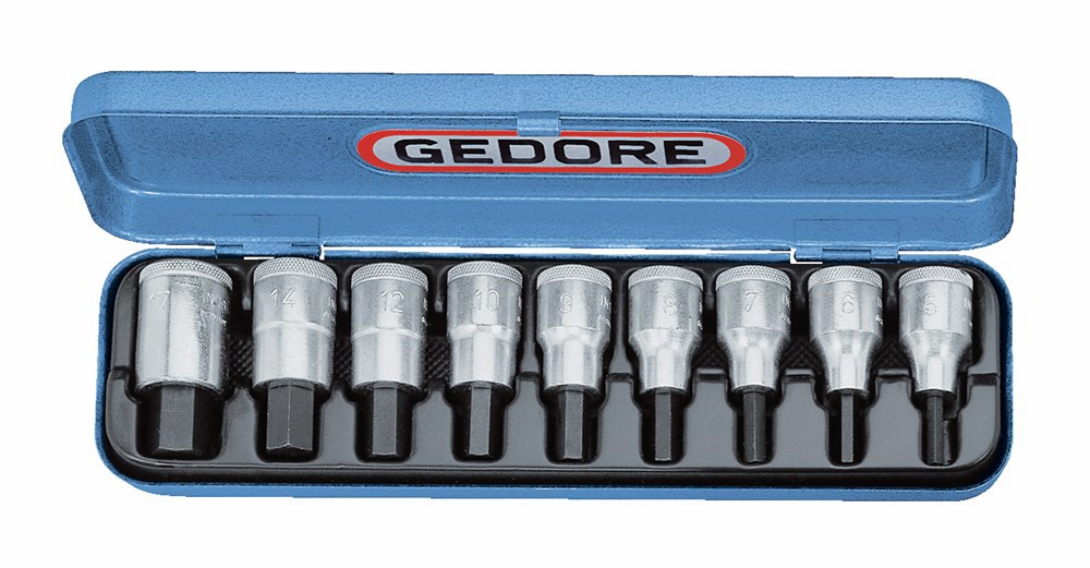 Dopsleutel Schroevendraaierset Gedore - IN19PM INBUS 9-DELIG 1/2''