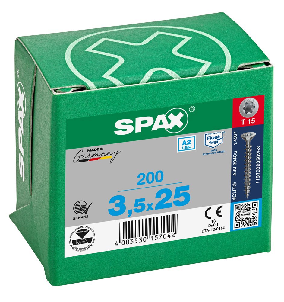 spaanplaatschroef rvs a2 spax-4