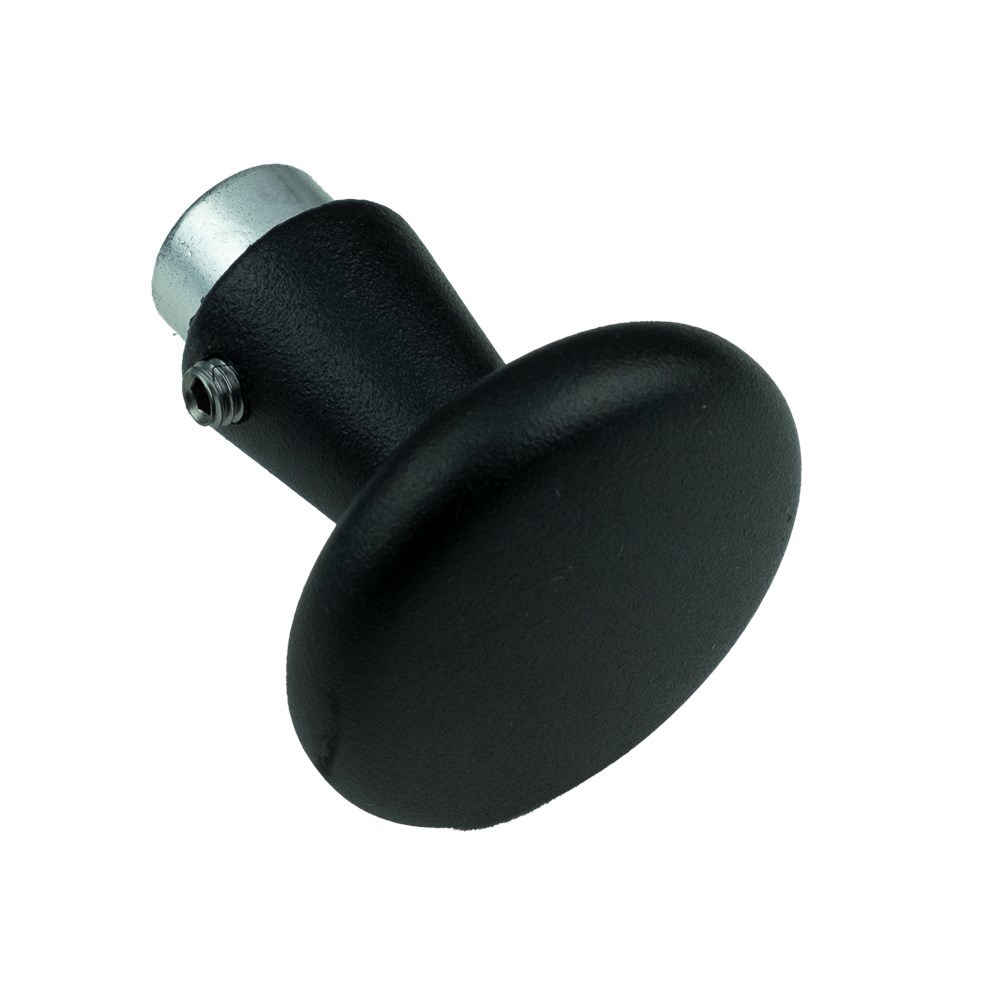 Knopkruk Gatdeel Aluminium Zwart Oxloc - 160/50 RAL 9005