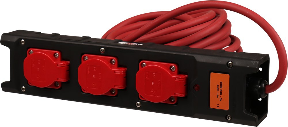 verdeelblok nylon 3-voudig met kabel