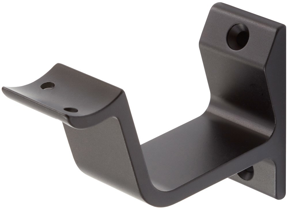 Leuninghouder Aluminium Matzwart Hermeta - 3552-18 76MM / PLAAT 27X58MM