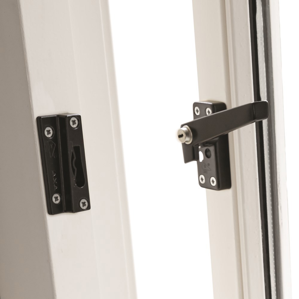 Raamsluiting Aluminium Zwart Axa - 3319 RECHTS SKG*