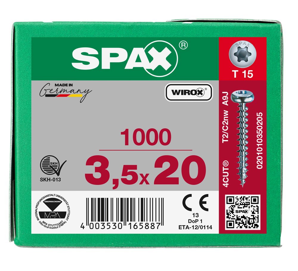 spaanplaatschroef wirox spax-6