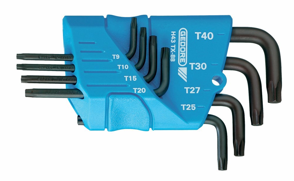 Stiftsleutelset Torx Gedore - H43 TX-88 8-DELIG T9-T40