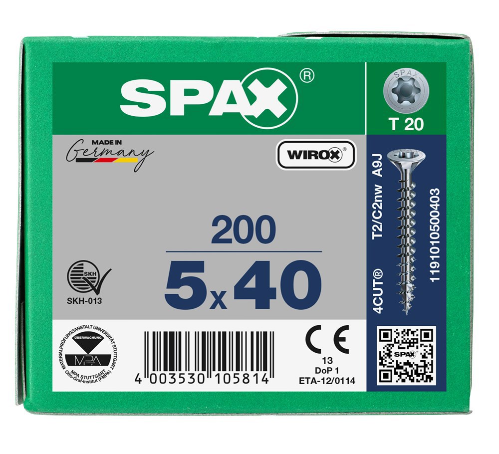 spaanplaatschroef wirox spax-6