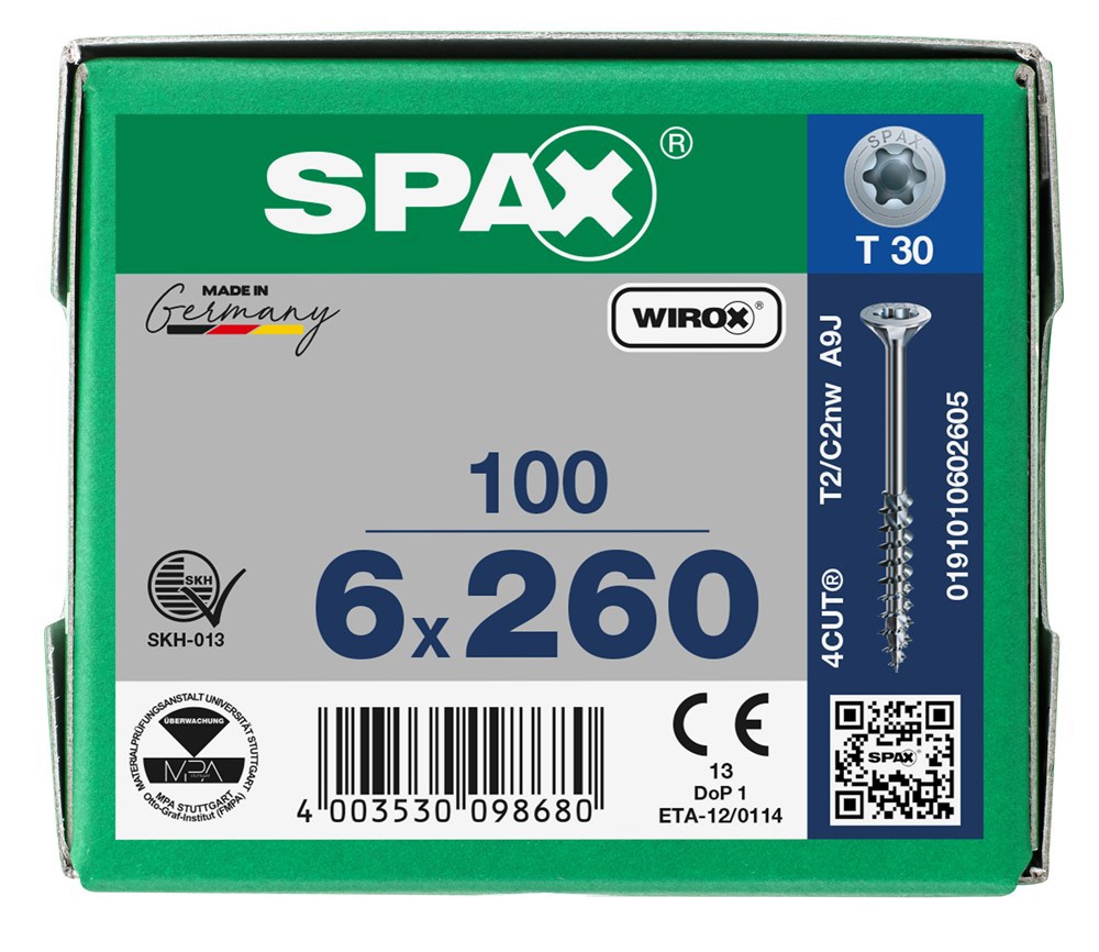 spaanplaatschroef wirox spax-6