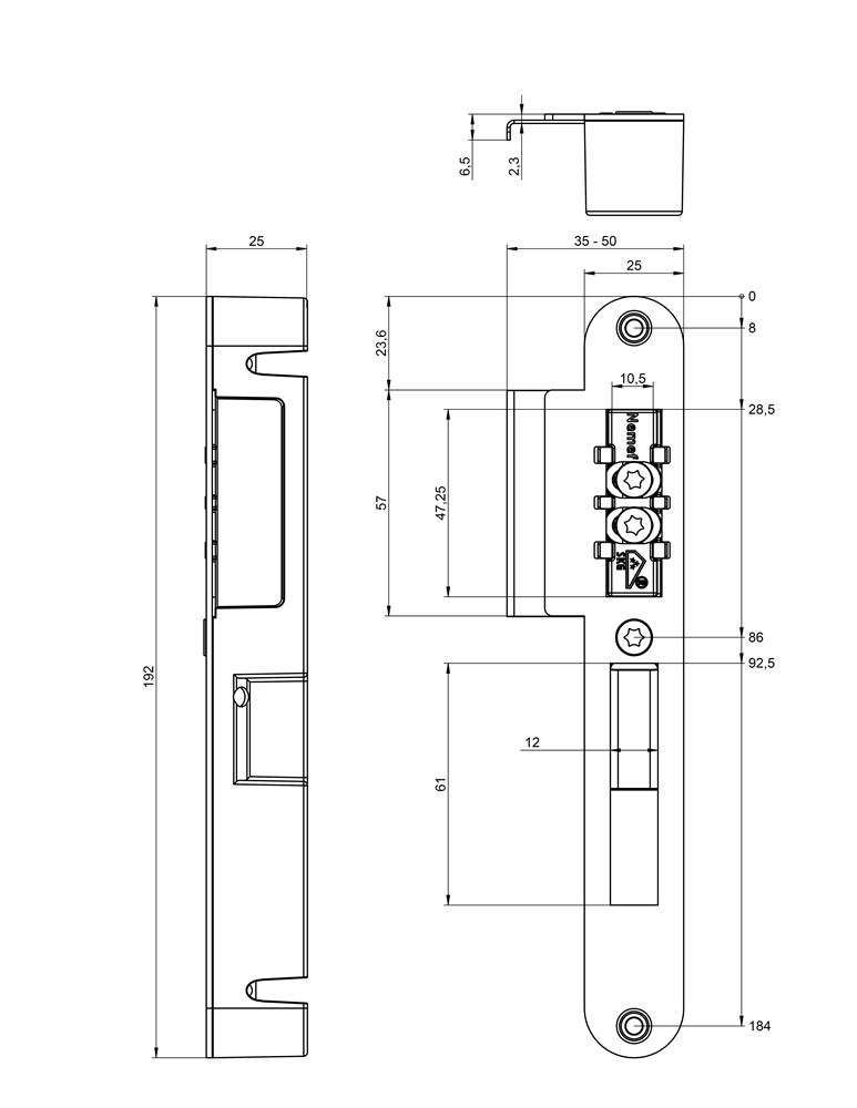 sluitkomgarnituur verstelbaar nemef-3
