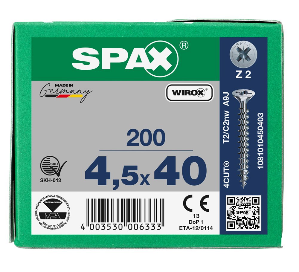 spaanplaatschroef wirox spax-6