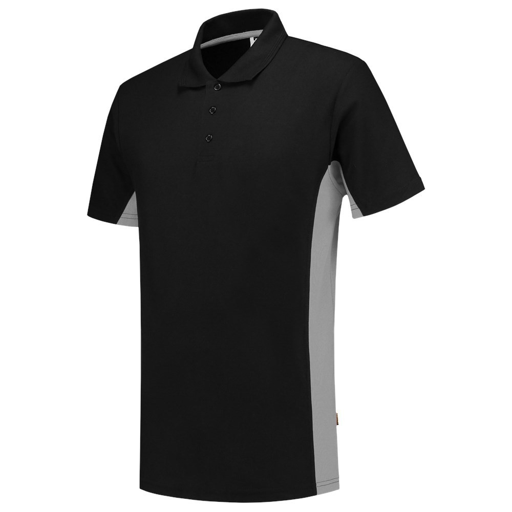 Poloshirt Bicolor Tricorp - 202004 ZWART/GRIJS 3XL