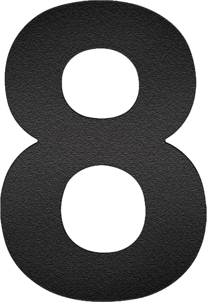 Huisnummer Rvs A2 Mat Zwart Oxloc - 120X70MM 8