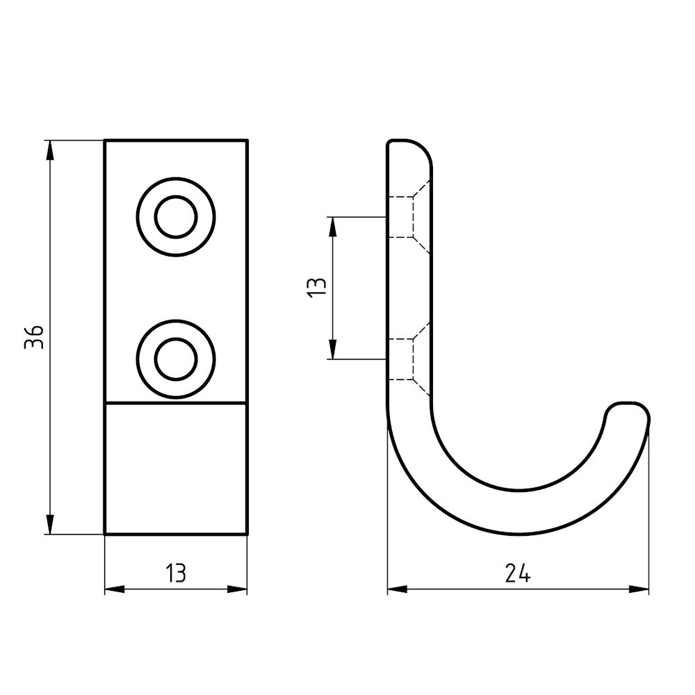 handdoekhaak aluminium mat zwart hermeta-3