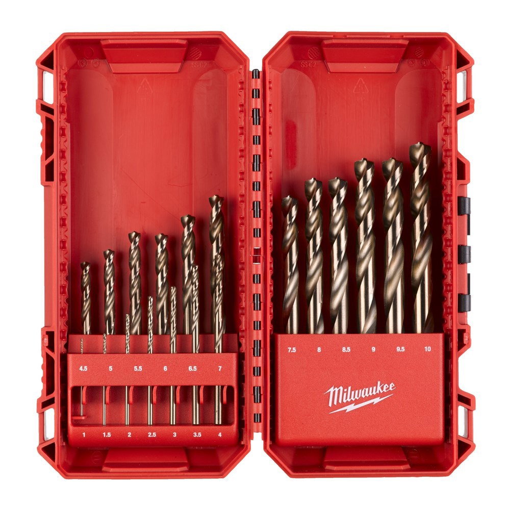 Metaalborenset Milwaukee - 19-DELIG 1-10MM RED BOBALT