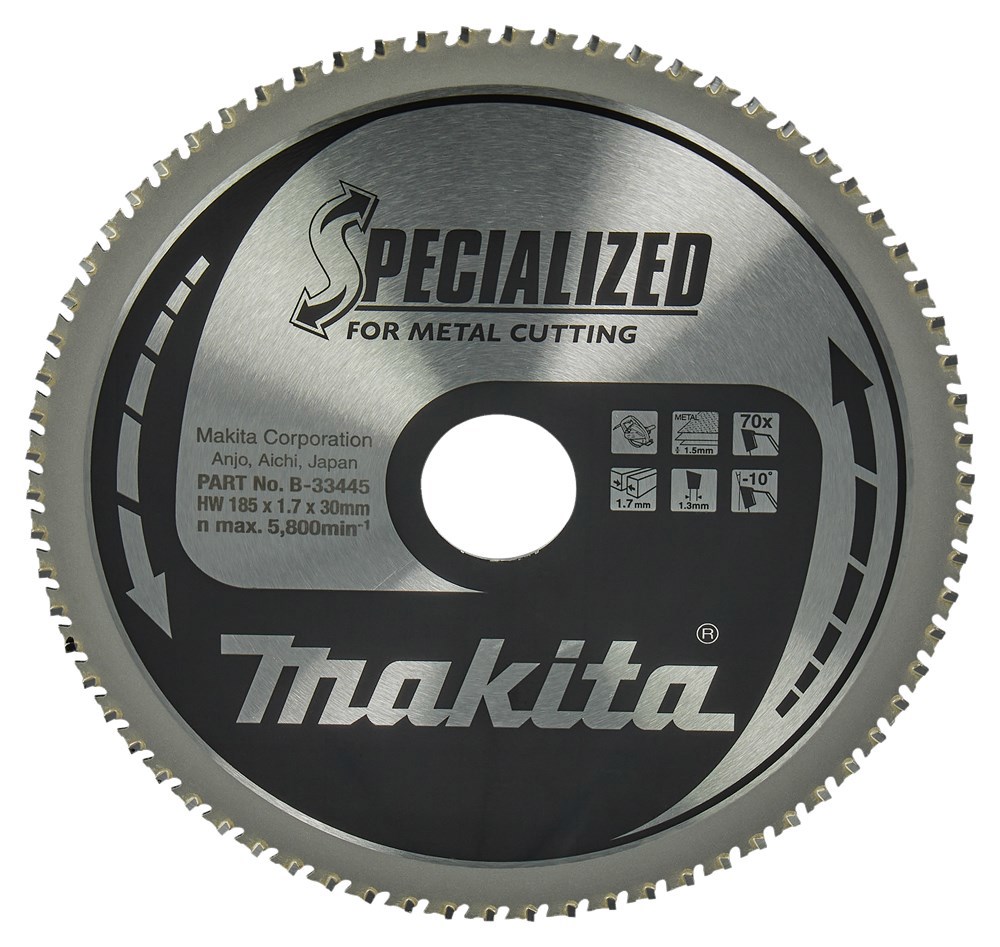 Cirkelzaagblad Hm Makita - 185X1.7X30MM 70T FTG NEGATIEF