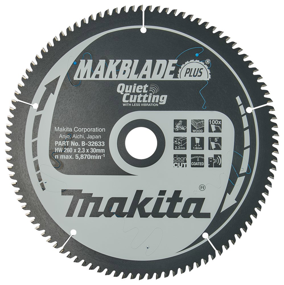 Cirkelzaagblad Hm Makita - 260X2.3X30MM 100T ATAF