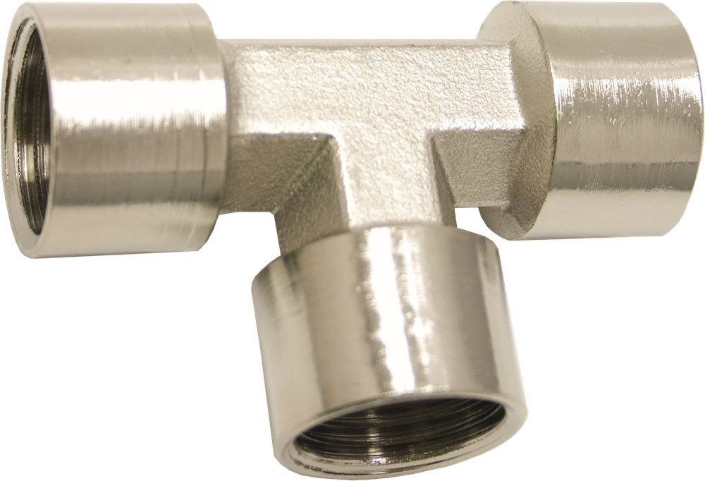 T-Sok Staal Vernikkeld Kelfort - 3/8'' BI X 3/8'' BI X 3/8'' BI