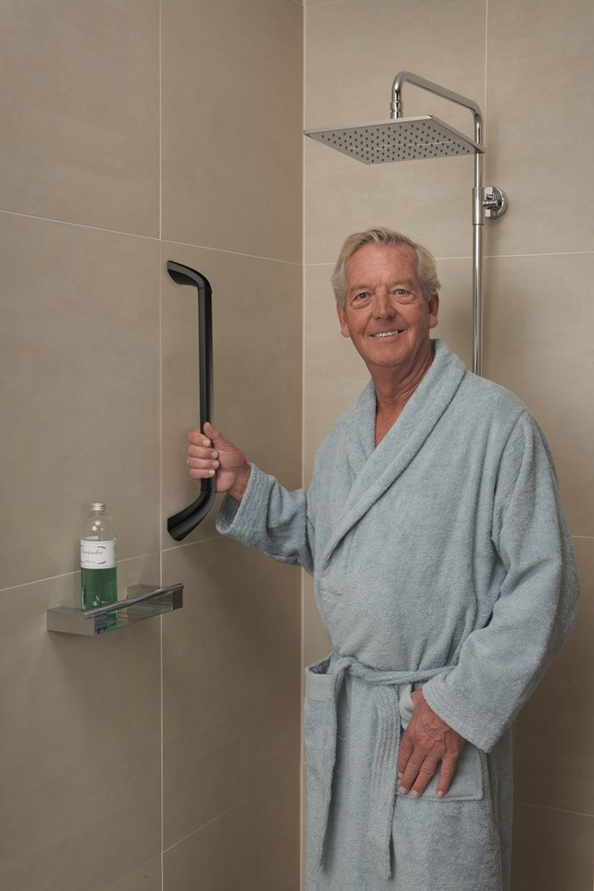 wandbeugel zwart/aluminium secucare-3