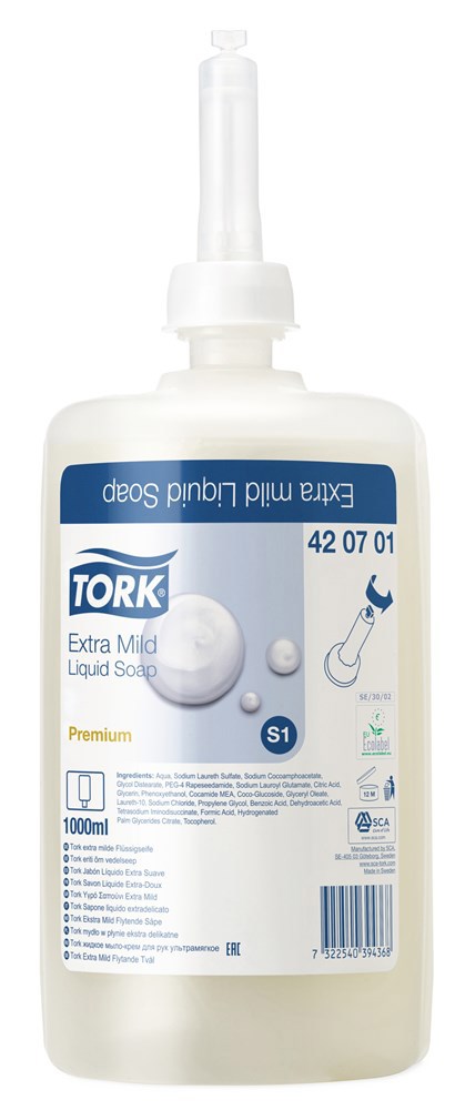 Vloeibare Zeep Extra Mild Tork - S1 PREMIUM 1L