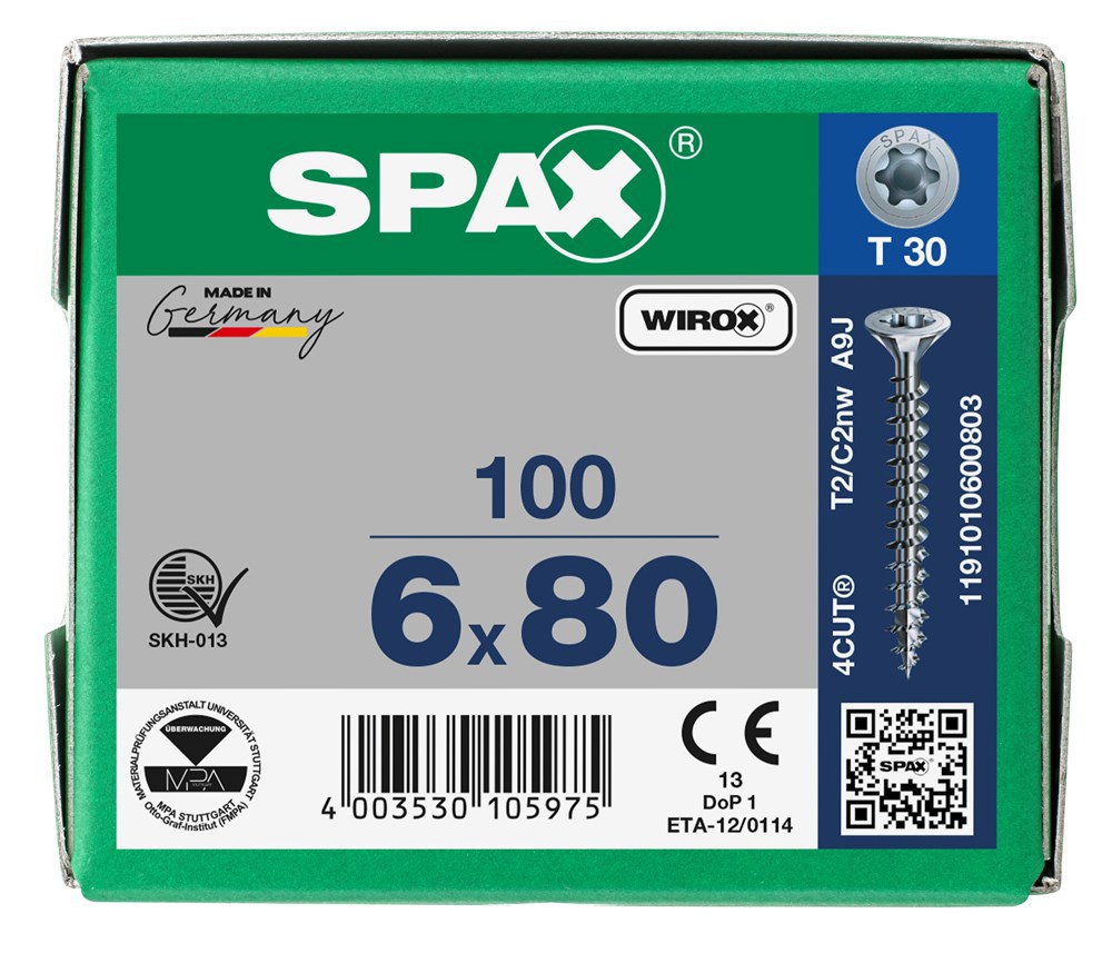 spaanplaatschroef wirox spax-6