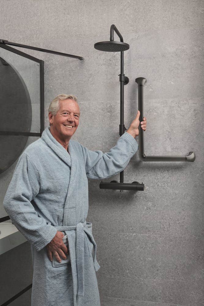 wandbeugel zwart/aluminium secucare-3