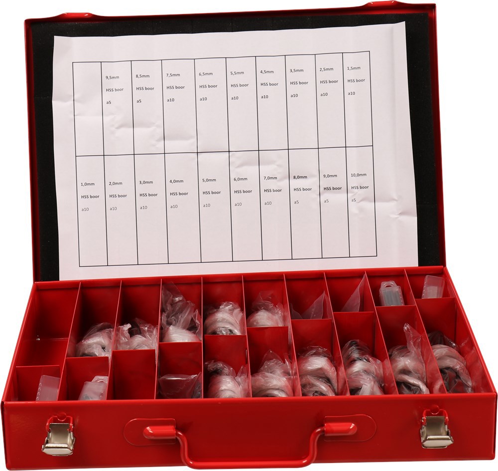 assortimentskoffer metaal rood kelfort-3