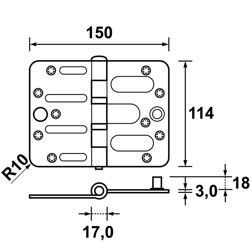 vh-schijflagerscharnier verzinkt axa-3