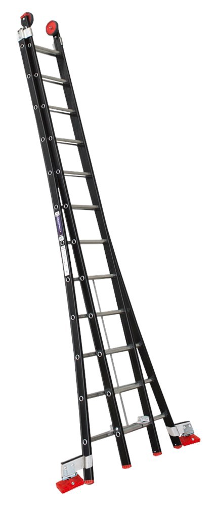 Reformladder Alu.Zwart Magnus Kelfort - 2X12 TREDEN /GEBOGEN BOOM