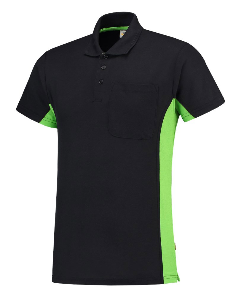 Poloshirt Bicolor Borstzak Tricorp - 202002 NAVY/LIME XXL
