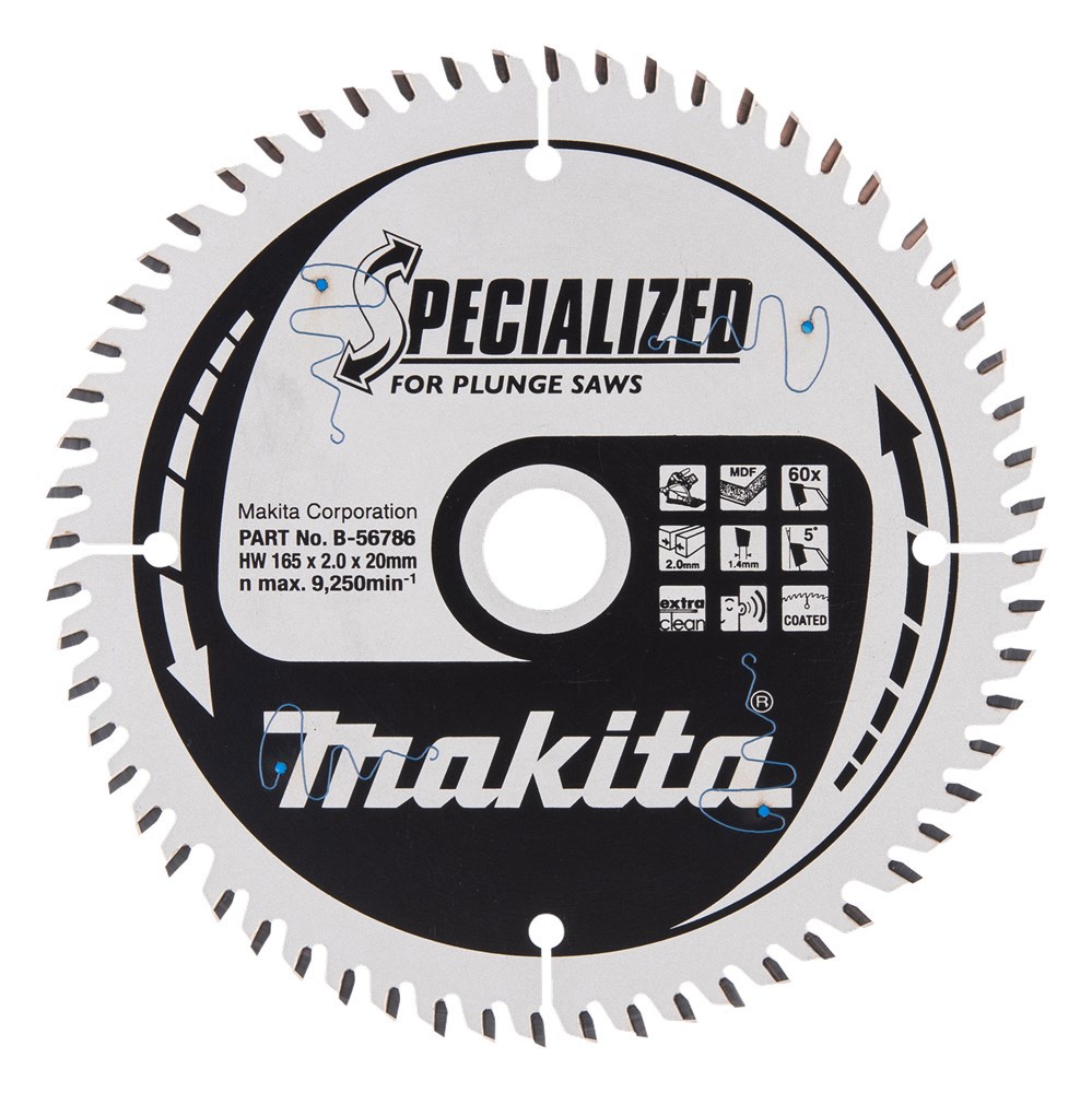 Cirkelzaagblad Hm Makita - 165X2.0X20MM 60T HM-TCT
