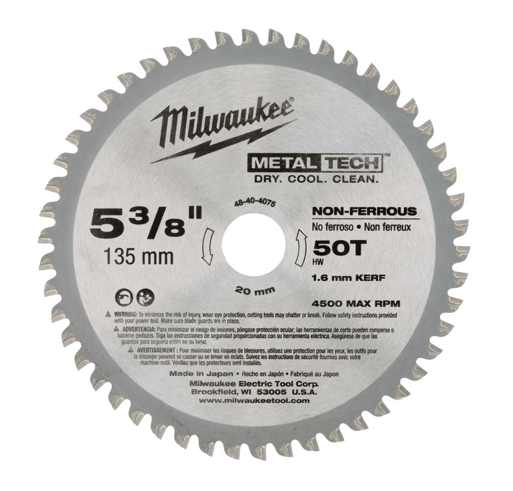 Cirkelzaagblad Milwaukee - 135X1.6X20MM 50T
