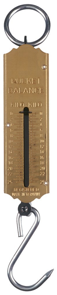 Weeghaak/Unster IJzer/Vermessingd - MAX 25KG