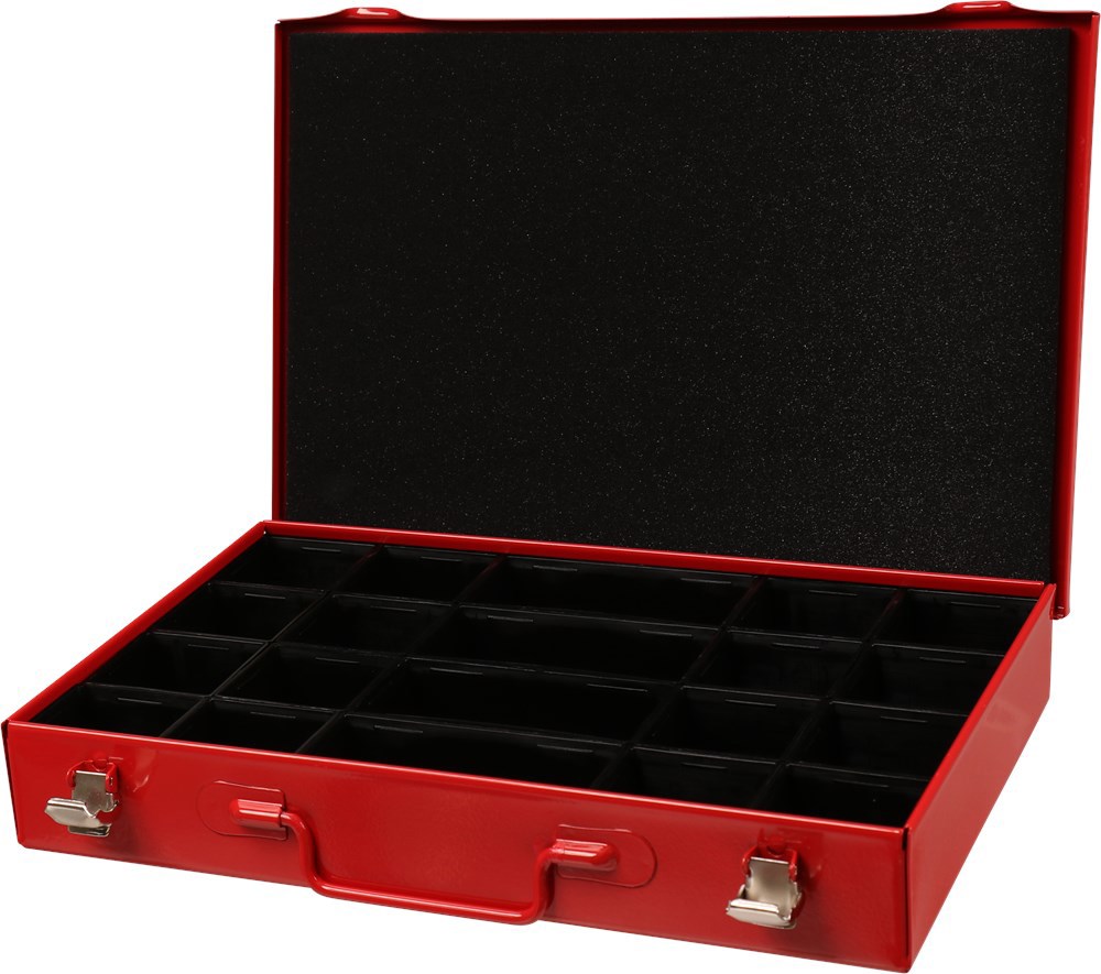 assortimentskoffer metaal rood kelfort-3