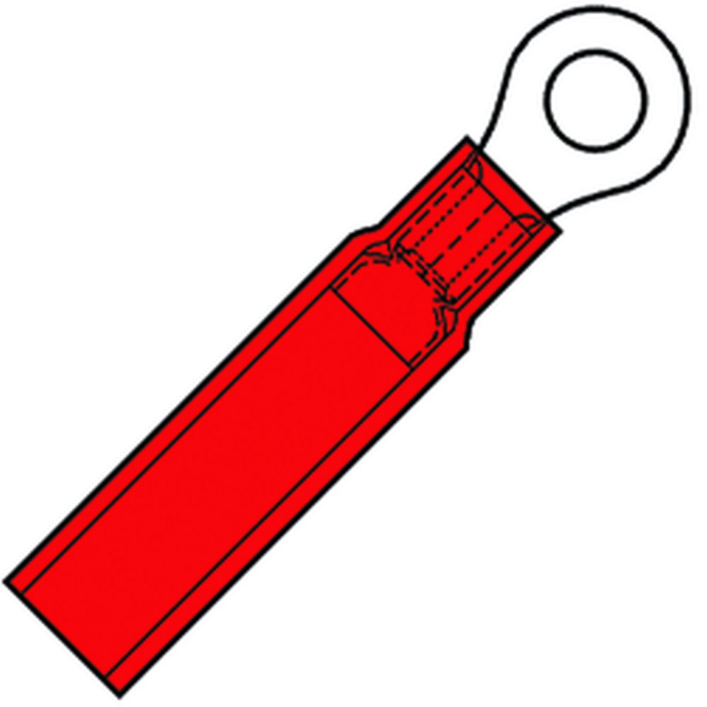 Kabelschoen Ring Waterdicht Rood - M 6 0.5-1.5MM2