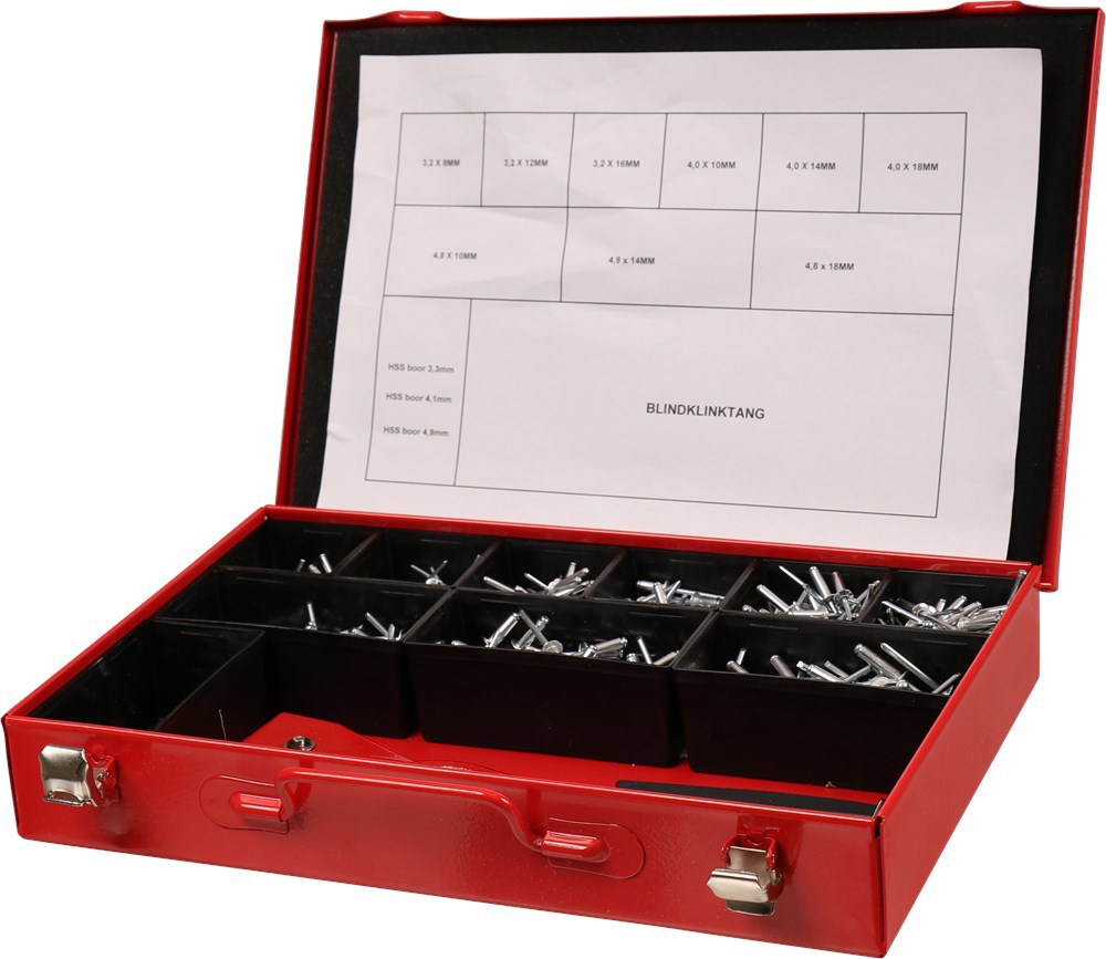 assortimentskoffer metaal rood kelfort-3