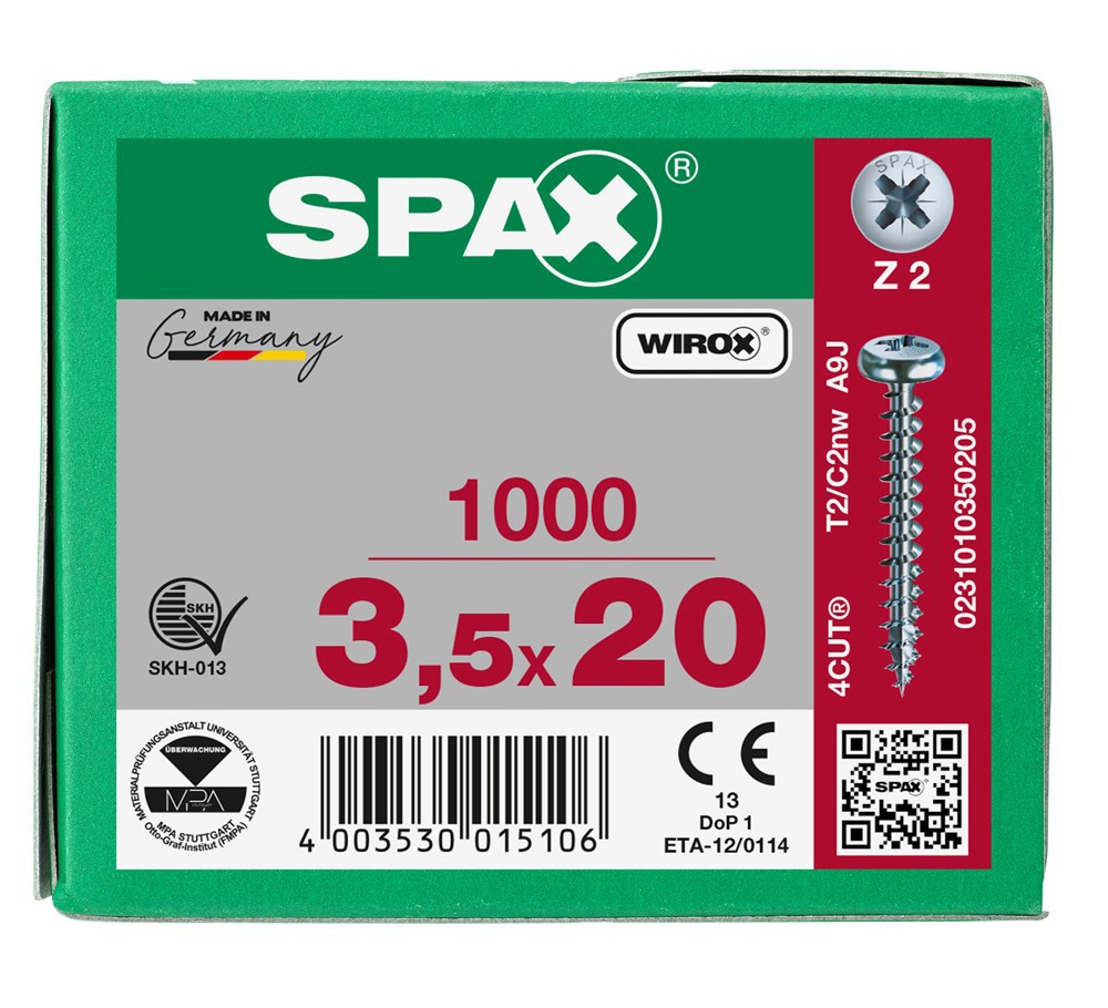 spaanplaatschroef wirox spax-6