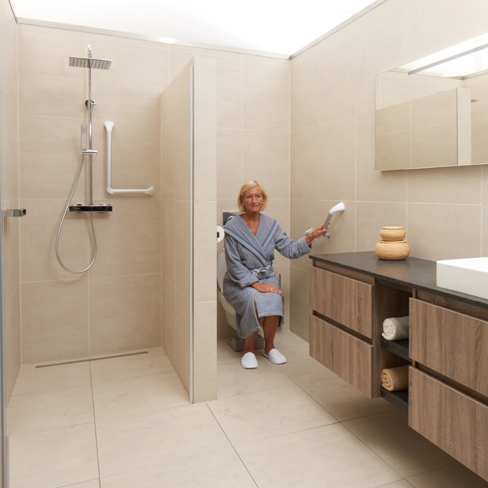 wandbeugel wit/aluminium secucare-6