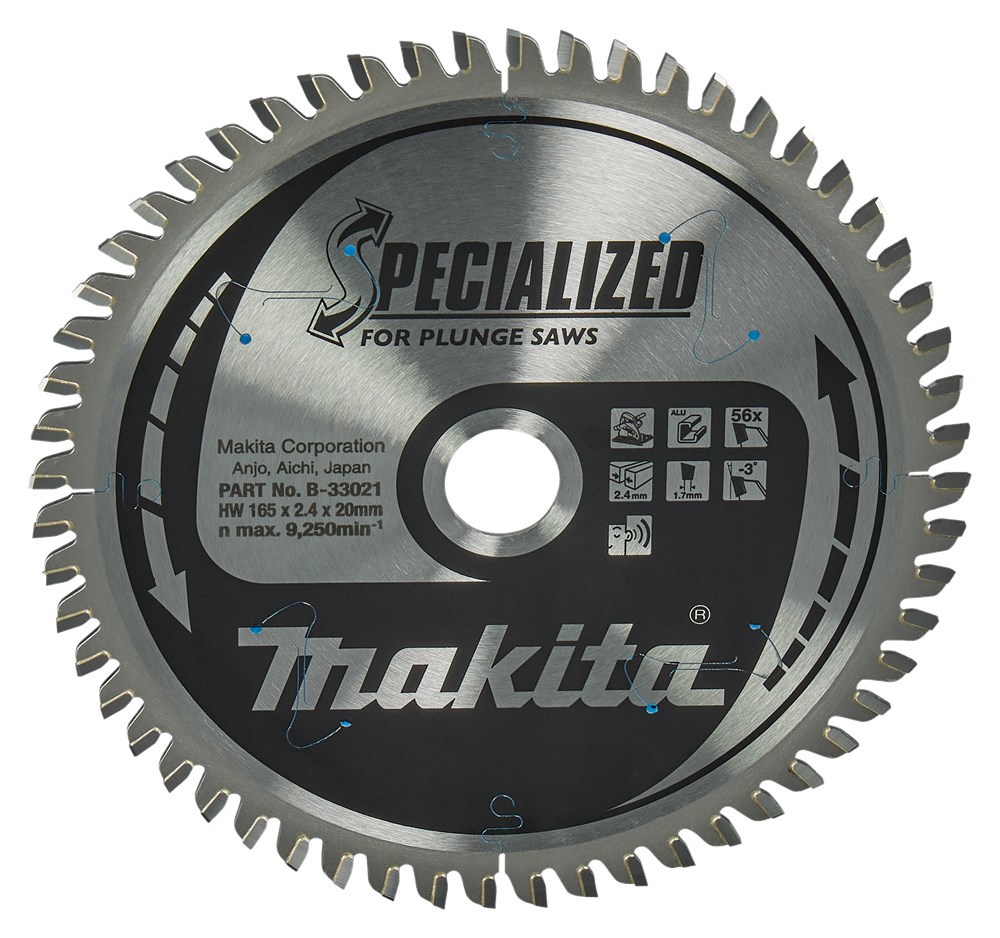 Cirkelzaagblad Hm Makita - 165X2.4X20MM 56T TCG NEGATIEF