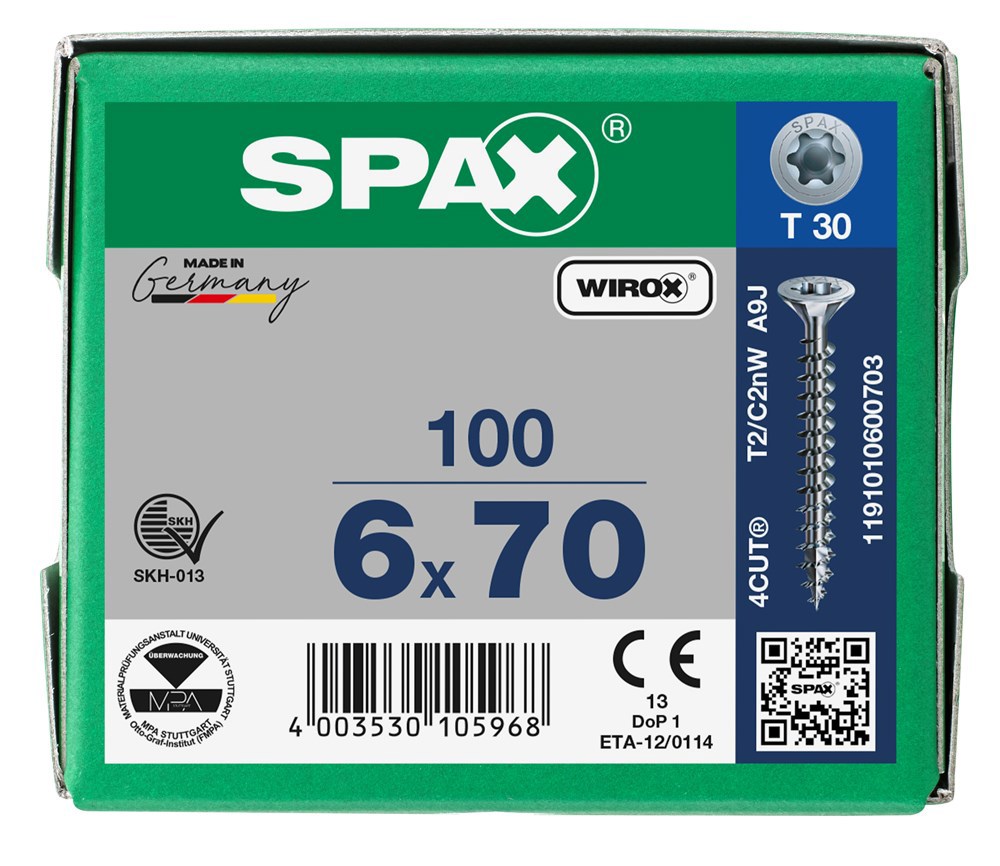spaanplaatschroef wirox spax-6
